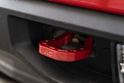 Forged Red Tow Hooks for 2019–2022 Chevy Silverado 1500, view 4, Rough Country RS132