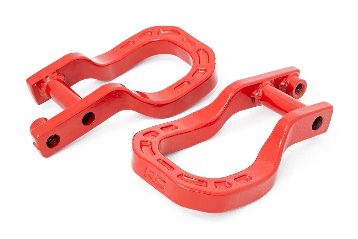 Rough Country Forged Red Tow Hooks for 2019–2022 Chevy Silverado 1500