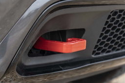 Forged Tow Hooks for 2015–2022 Jeep Cherokee & Grand Cherokee shown installed, Rough Country RS133