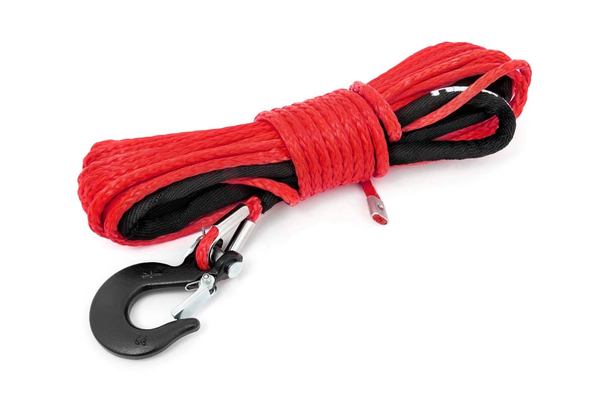 Rough Country 50 ft 1/4-Inch Synthetic Rope with Clevis Hook