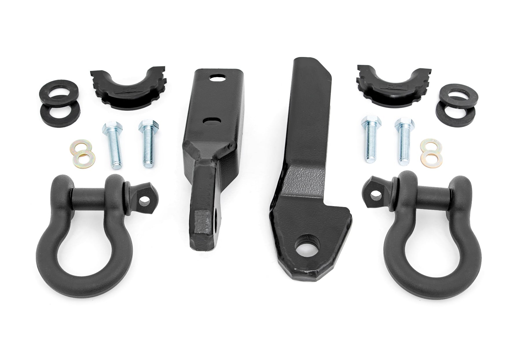 Rough Country Tow Hook to Shackle Bracket Kit with D-Rings