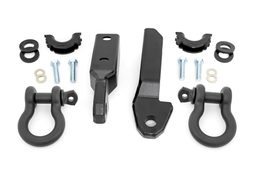 Tow Hook to Shackle Bracket Kit with D-Rings, Rough Country RS164
