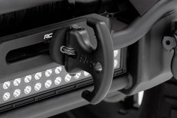 Multi-Function Winch Cleat, Forged Aluminum (Black) shown installed, Rough Country RS175B