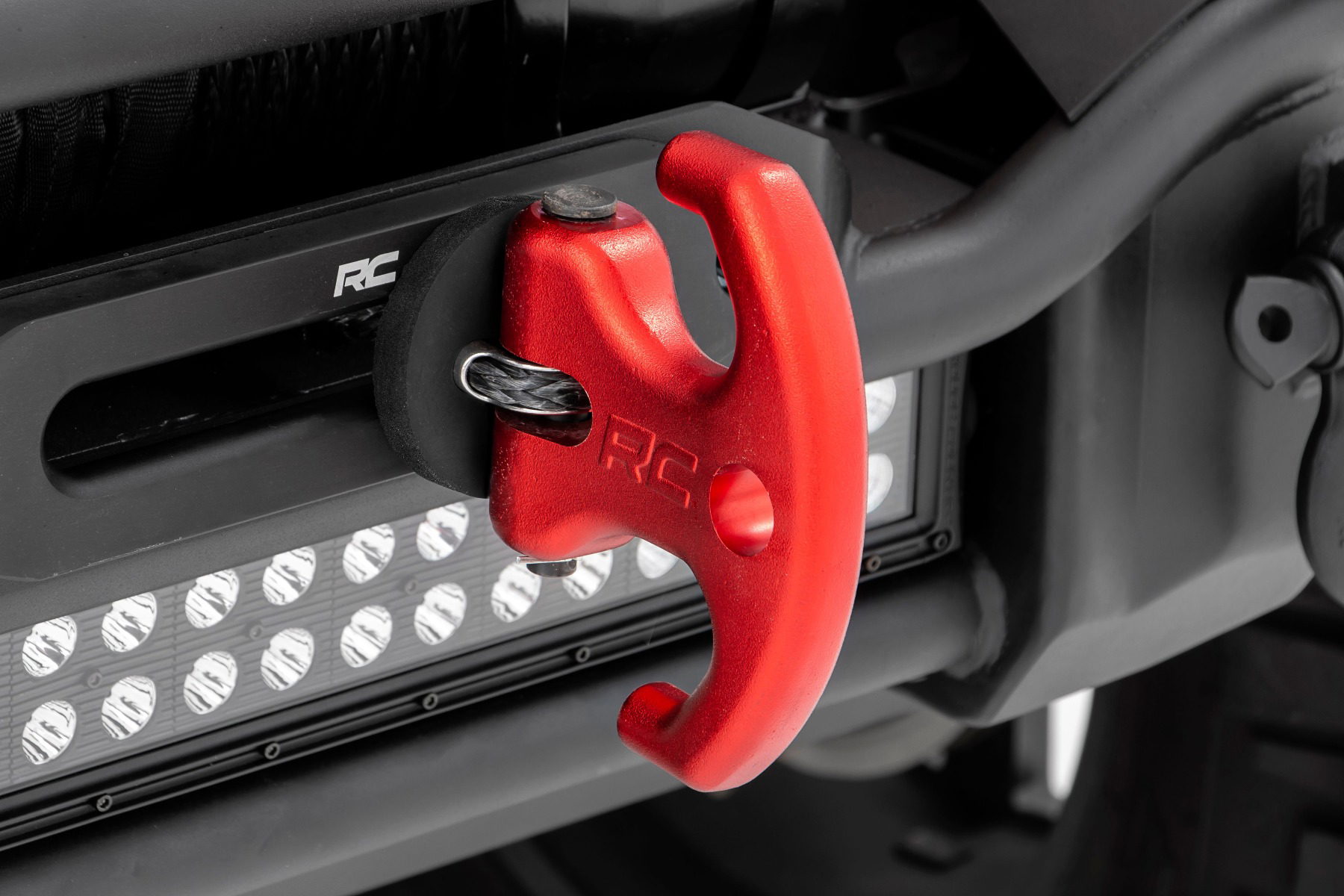 Rough Country Multi-Function Winch Cleat, Anodized Red 6061 Aluminum