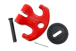 UTV Multi-Function Winch Cleat, Anodized Red, view 4, Rough Country RS177R