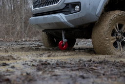 4-Inch Winch Recovery Ring in Red Anodized 6160 Aluminum, view 5, Rough Country RS183