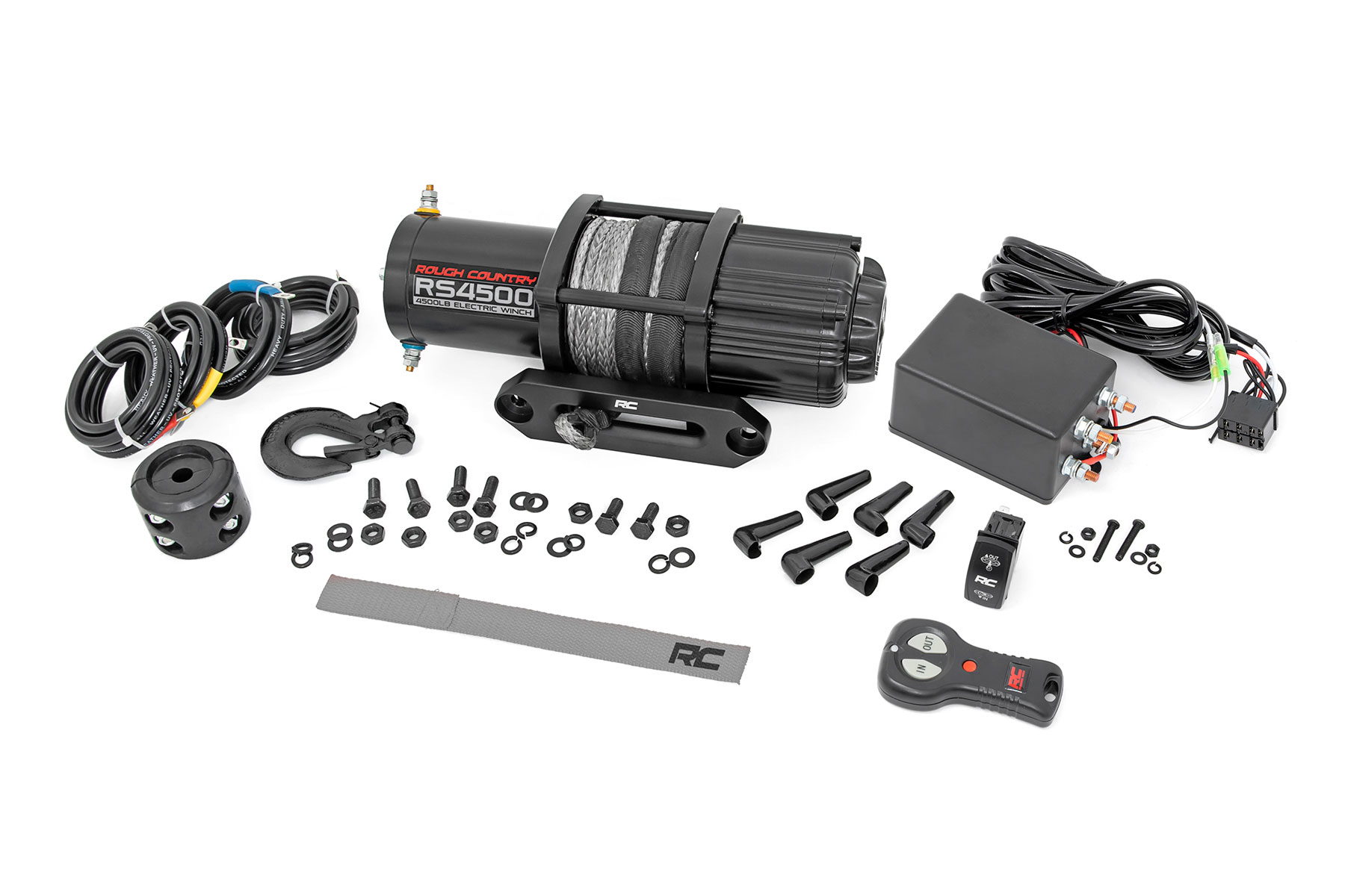 Rough Country 4500-lb Winch with Synthetic Rope and Wireless Remote