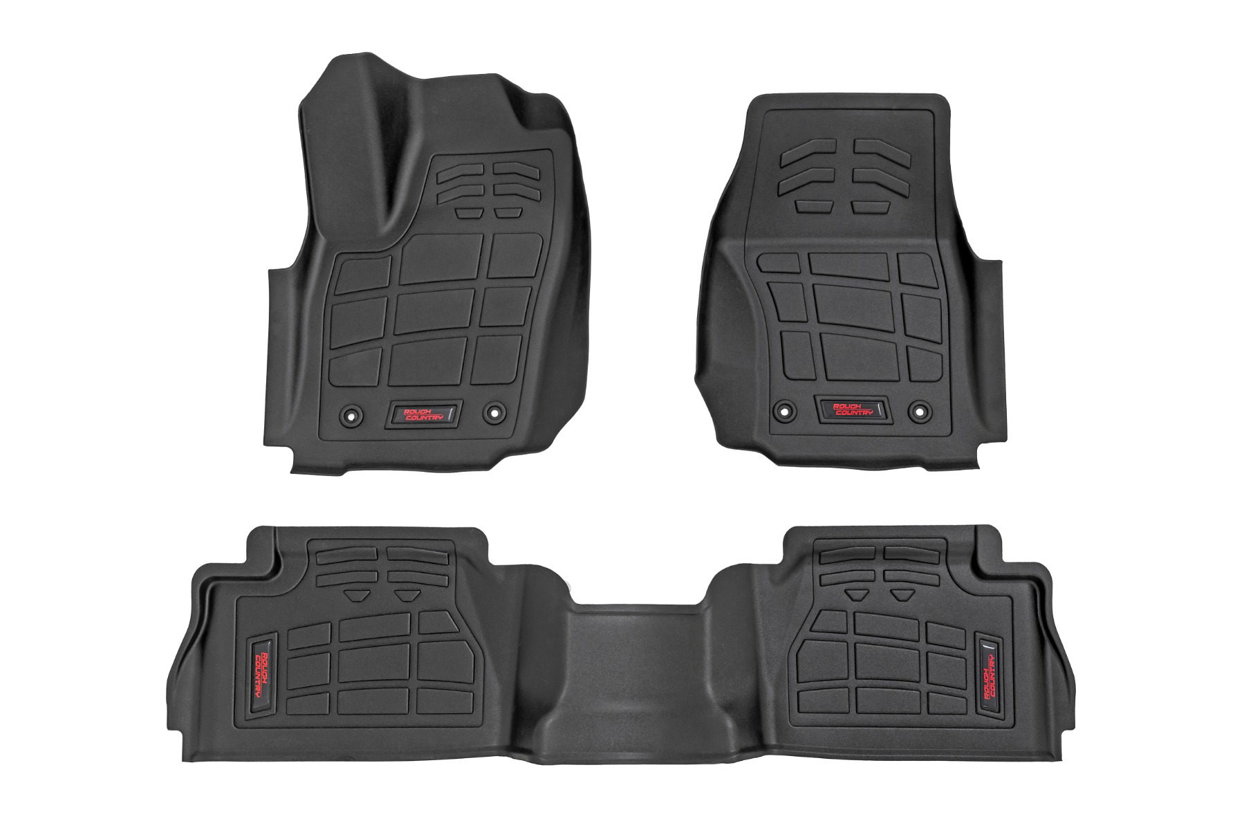 Rough Country Sure-Fit Floor Mat Set for 2024-2025 Tacoma Double Cab