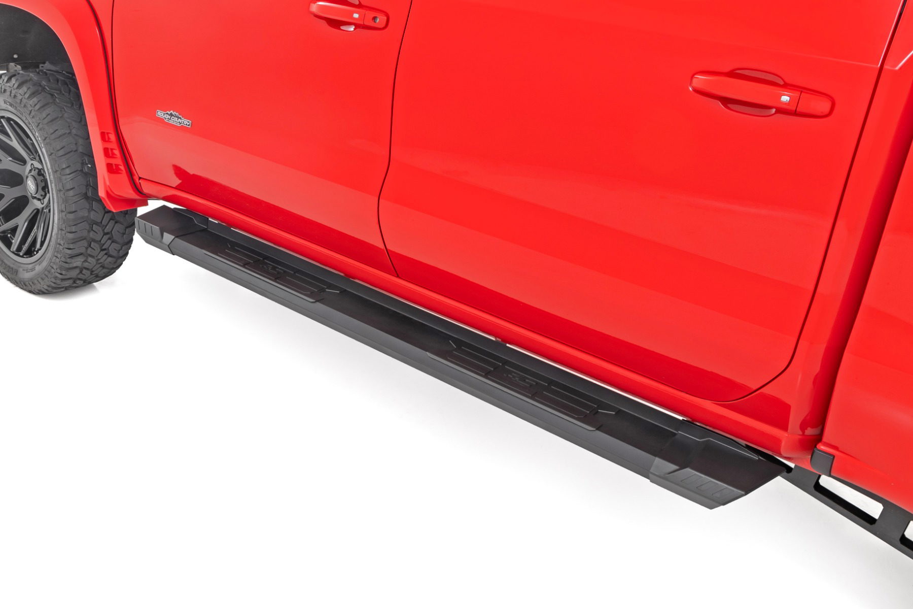 70" HD2 Aluminum Running Boards for Chevy 1500 / 2500 HD Crew Cab, Rough Country SRB01900B