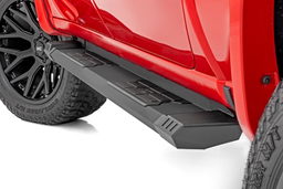 HD2 Aluminum Running Boards for Toyota Tacoma shown installed — Rough Country SRB051785A