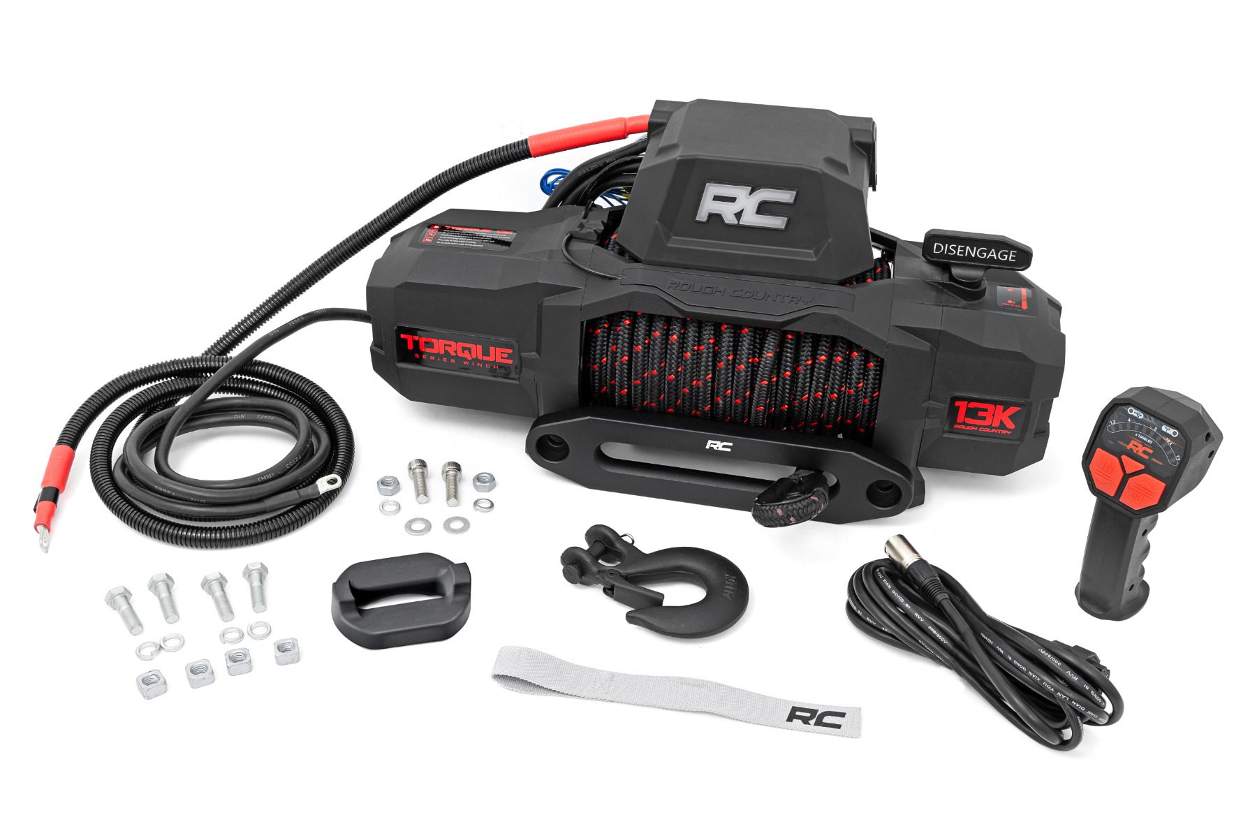 Rough Country 13,000-Lb Pro Series Winch with Synthetic Rope