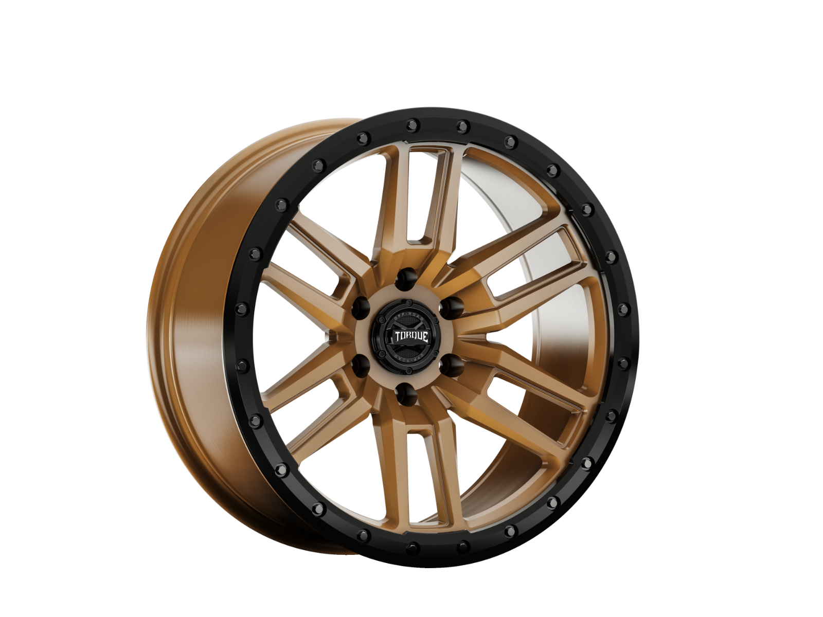 Rough Country Torque Pritchett Wheel in Bronze with Black Lip
