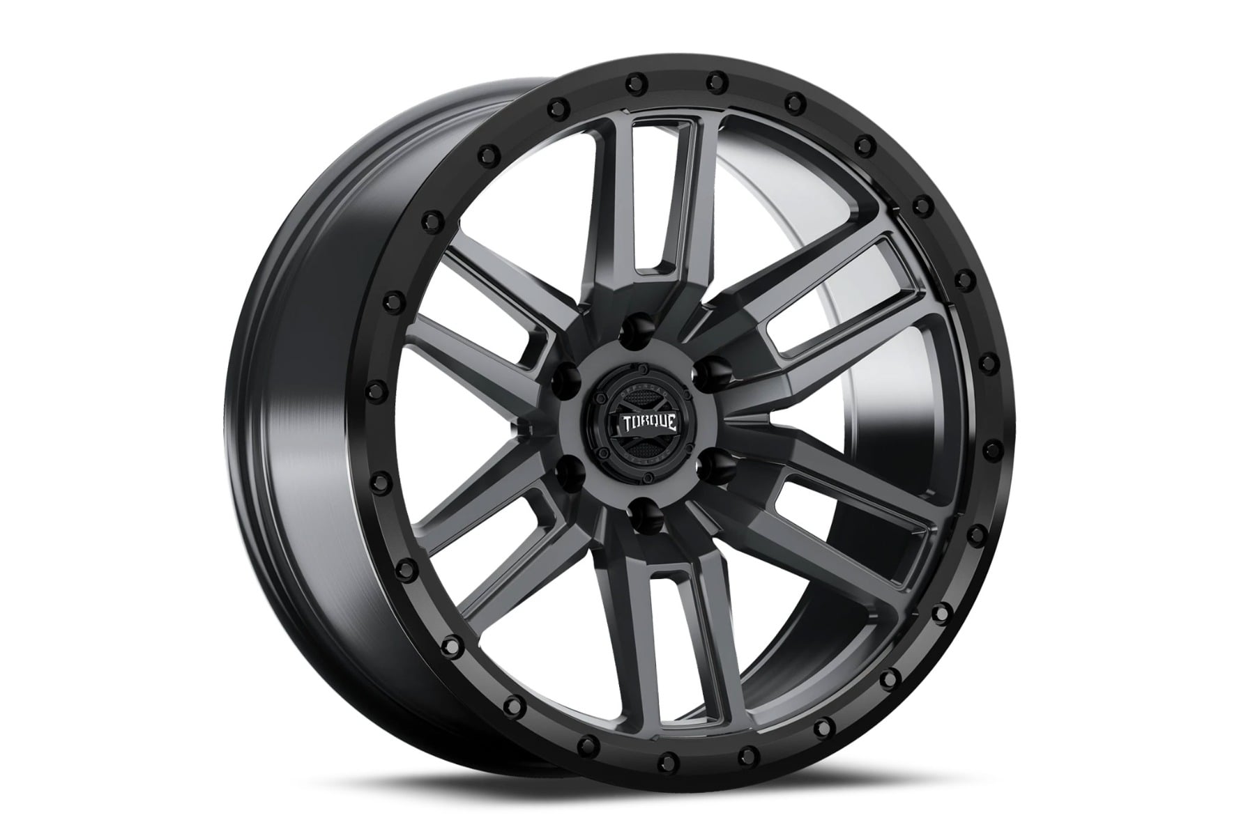 Rough Country Torque Pritchett Wheel in Anthracite with Black Lip