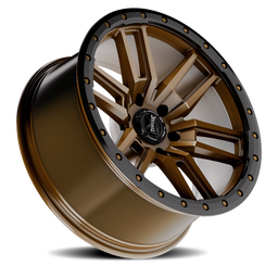 Torque Pritchett Wheel — Bronze with Black Lip, view 4, Rough Country TW411C-20903607-12