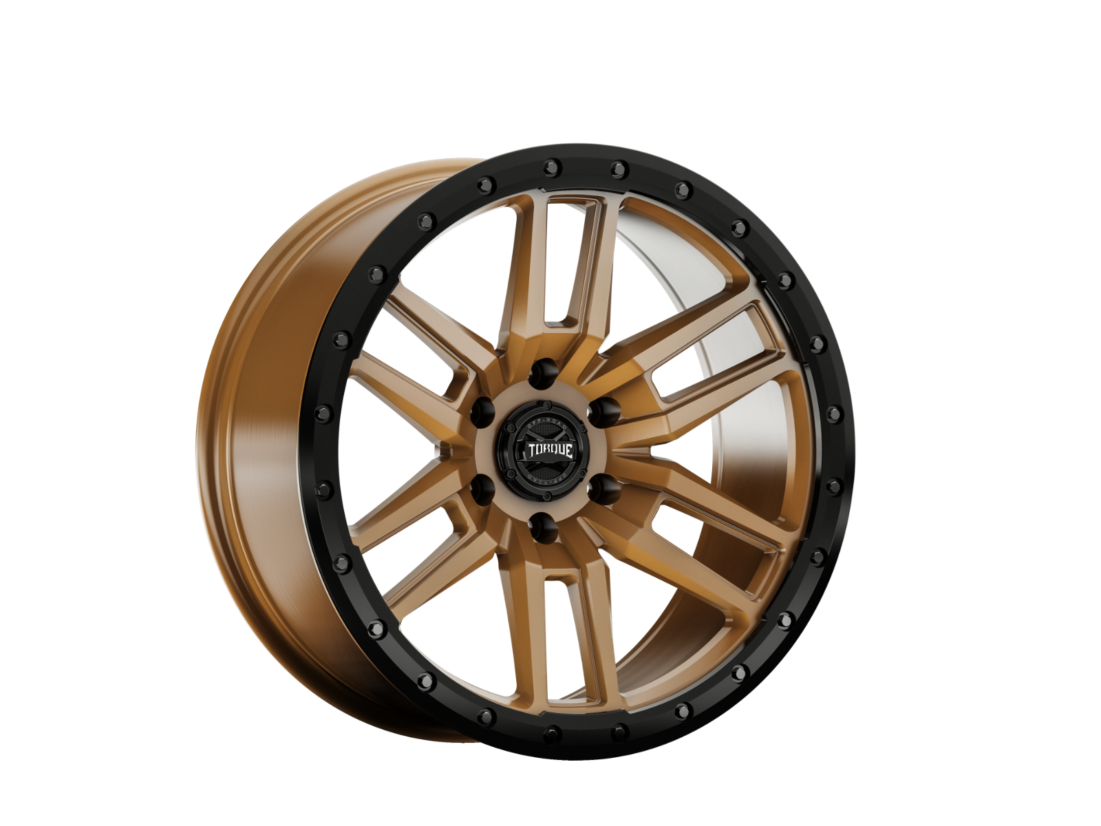 Rough Country Torque Pritchett Wheel — Bronze with Black Lip