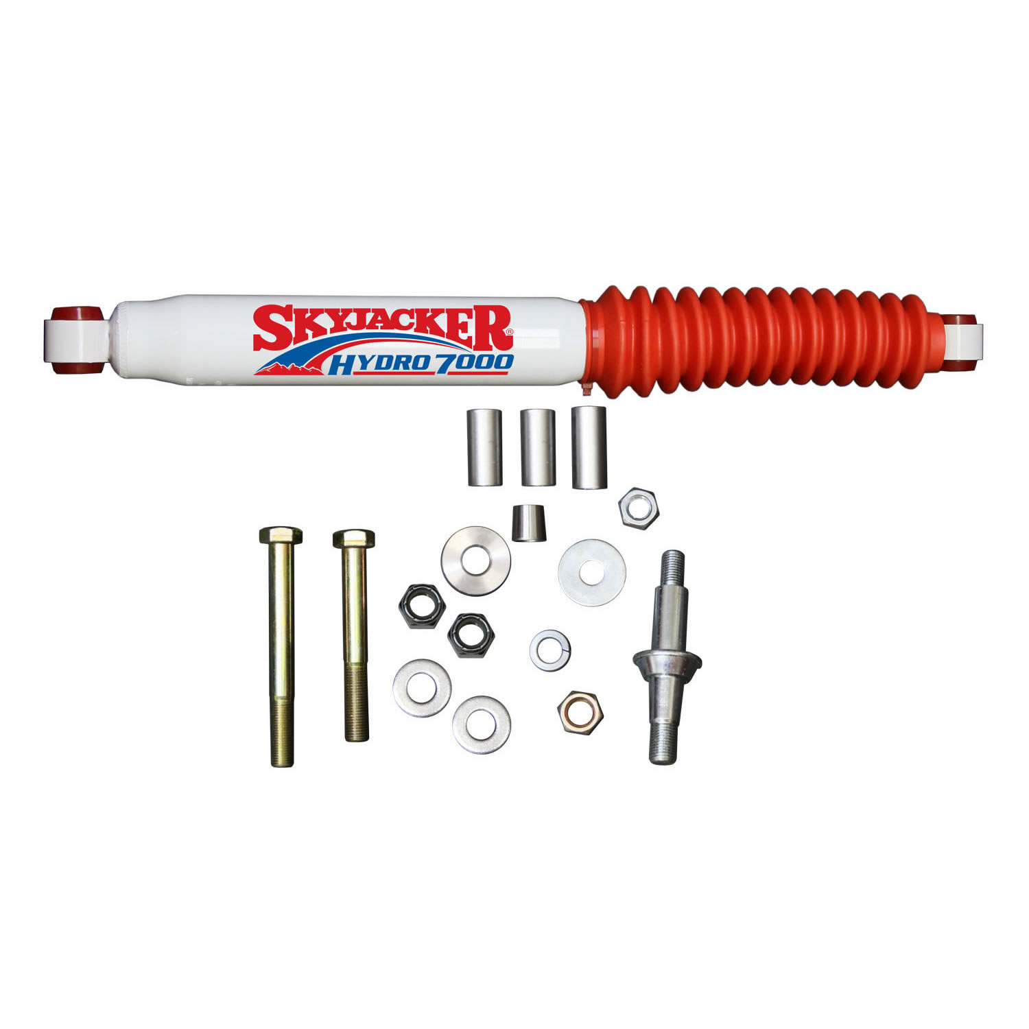 Skyjacker OEM-Mount Steering Stabilizer for Dodge Ram, White