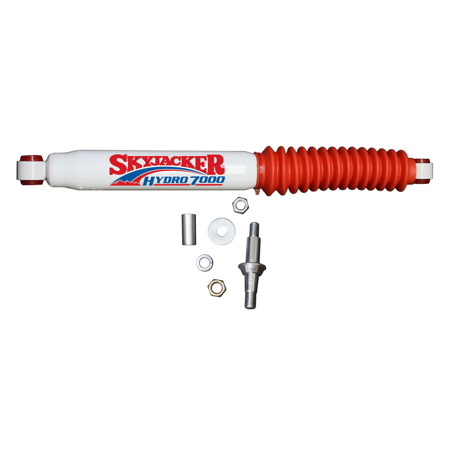 Skyjacker OEM-Mount Steering Stabilizer for Jeep XJ, MJ & ZJ, White