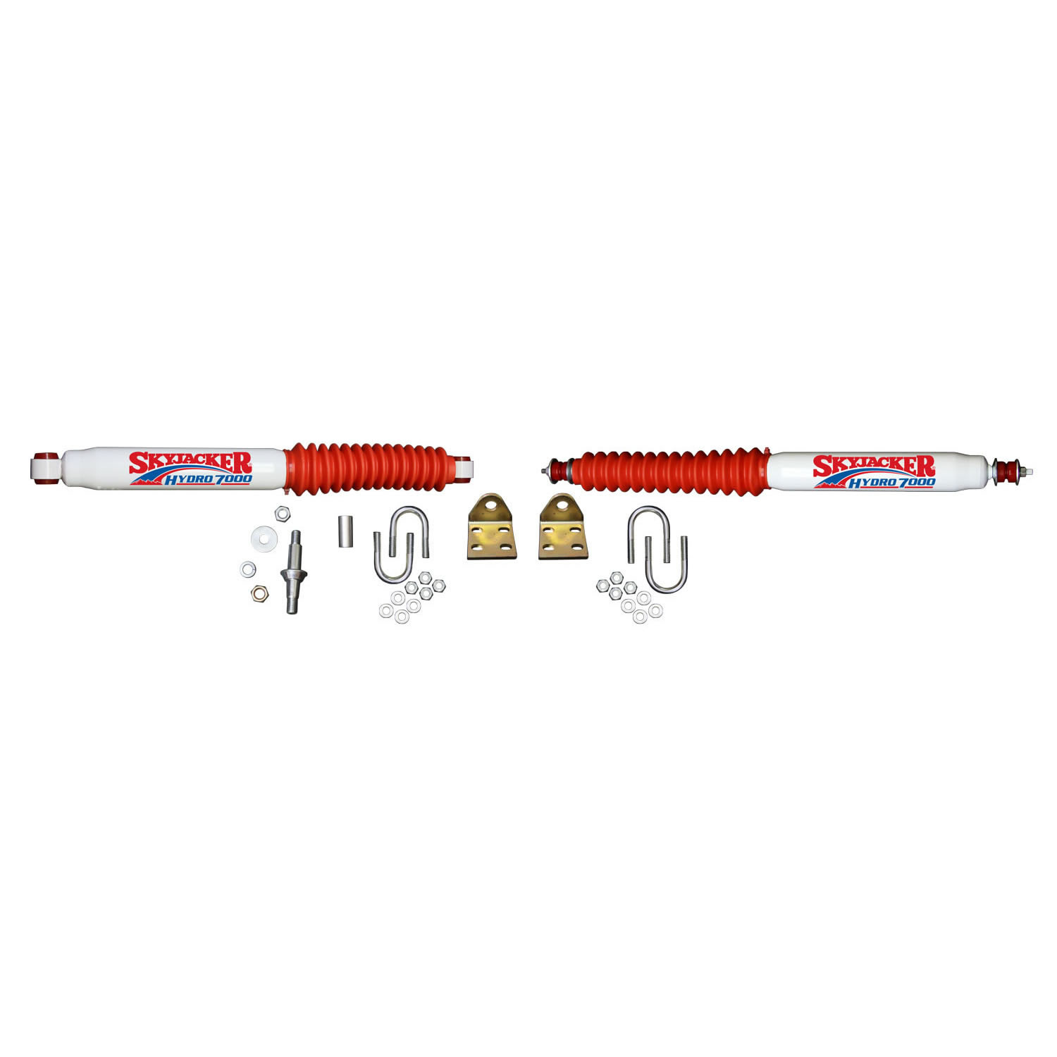 Skyjacker Dual Steering Stabilizer Kit for Jeep TJ & Wrangler, White