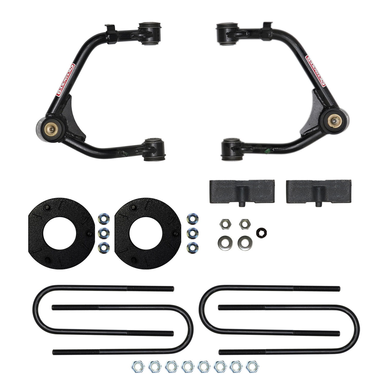 Skyjacker 3-Inch Component Box with Upper Control Arms, Silverado 1500