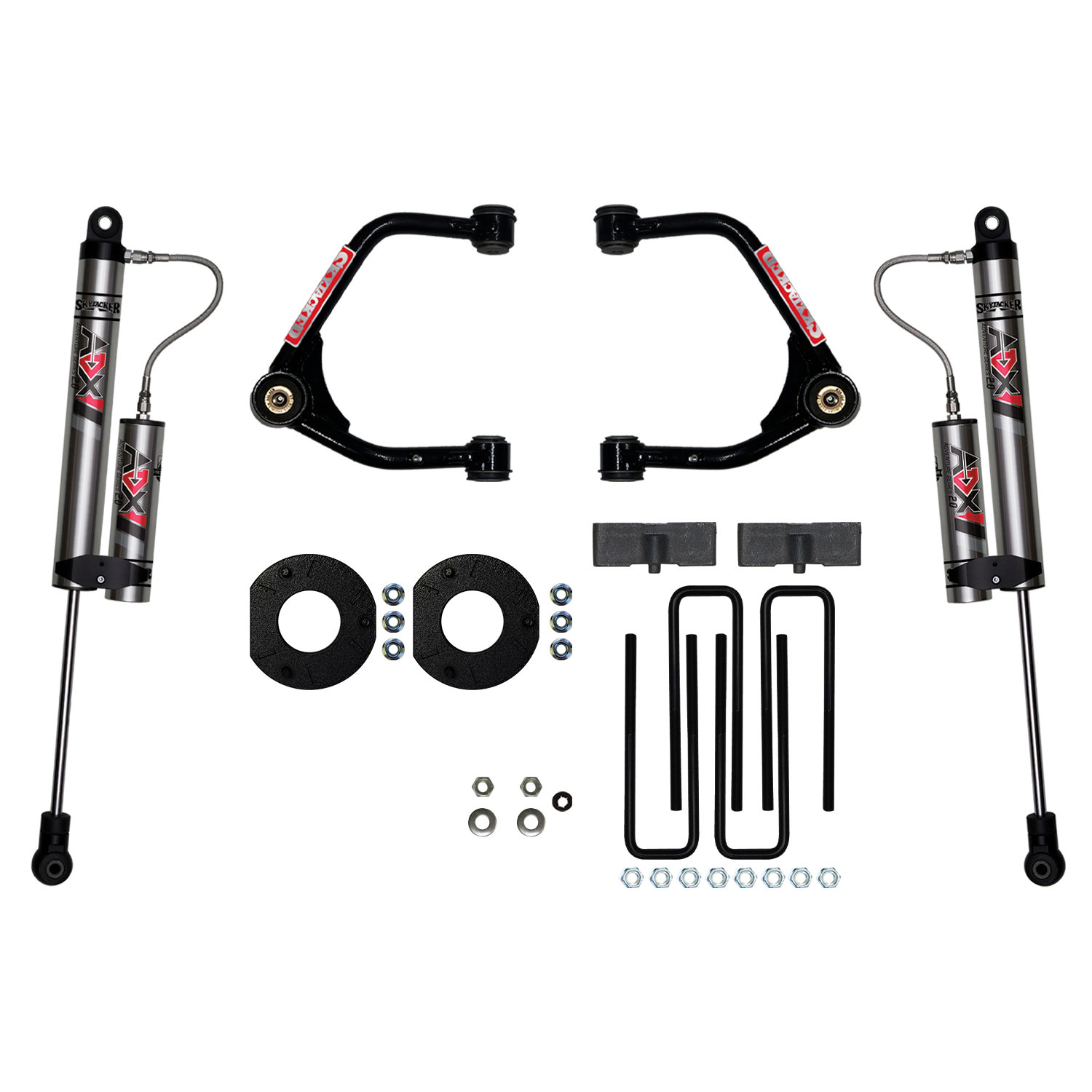 Skyjacker 3.5-Inch Lift Kit with ADX Remote Reservoir Shocks, Silverado 1500