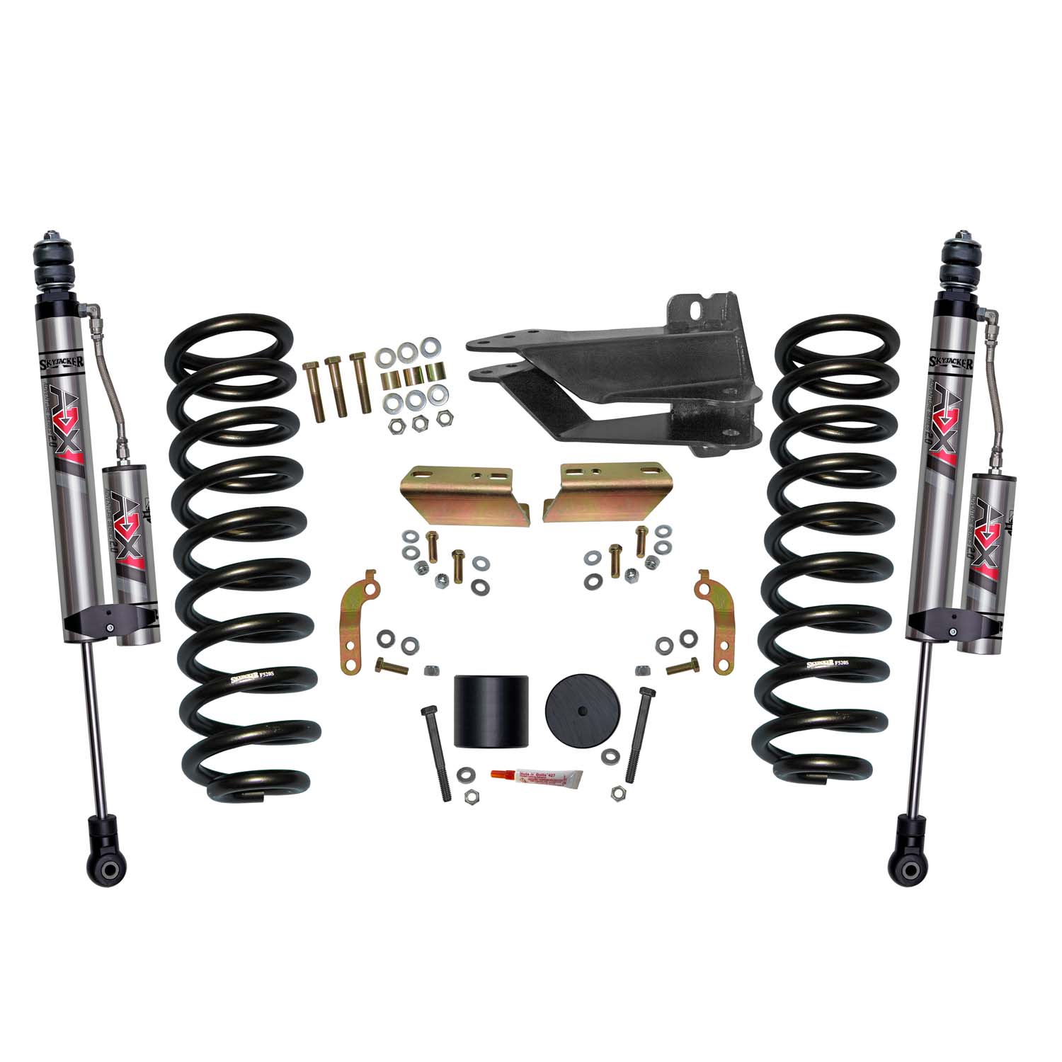 2.5-Inch Front Leveling Kit with ADX Reservoir Shocks, Super Duty, Skyjacker F1720VBK-X