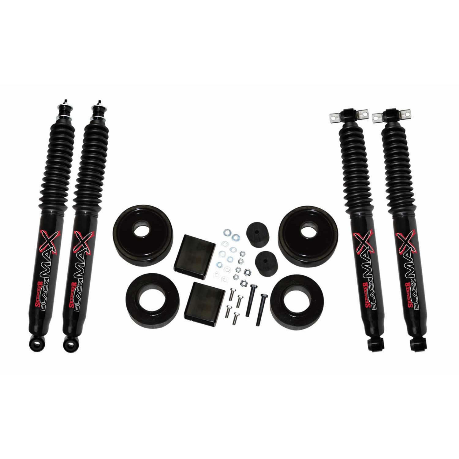2-Inch Spacer Lift Kit with Black MAX Shocks, Wrangler JK — Skyjacker JK20-B