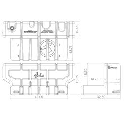 90 Gallon L-Shape Transfer Tank, view 4, Titan Fuel Tanks 5015090