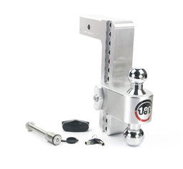 Weigh Safe 180 Hitch - Drop Hitch w/Chrome Combo Ball - 10" Drop for 2.5" Shank w/Hitch Pin CTB10-2.5-KA, view 6