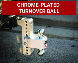 Weigh Safe 180 Hitch - Drop Hitch w/Chrome Combo Ball - 4" Drop for 2" Shank CTB4-2, view 2