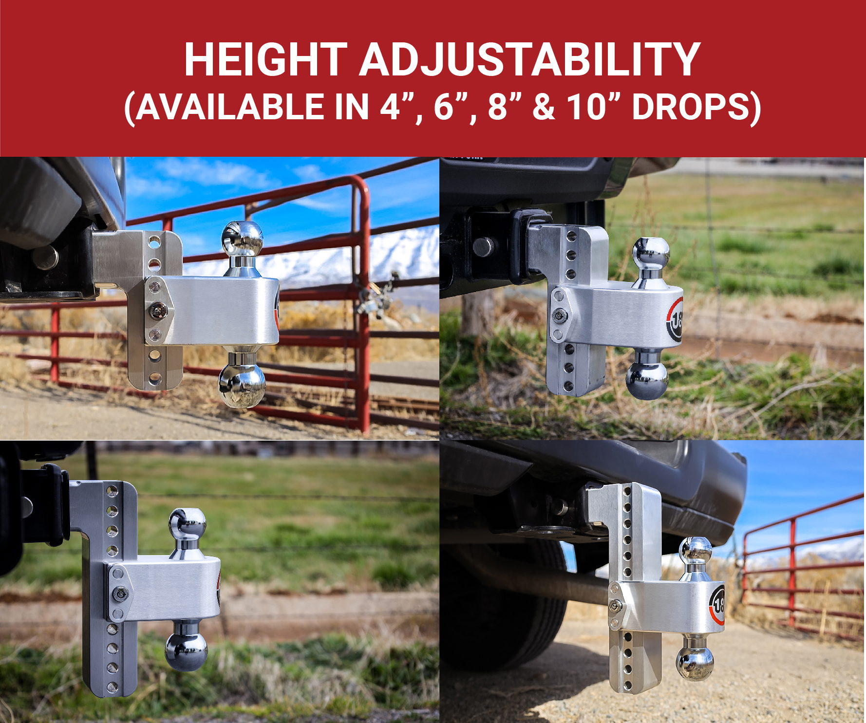 Weigh Safe Weigh Safe 180 Hitch - Drop Hitch w/Chrome Combo Ball - 6" Drop for 2" Shank w/Hitch Pin CTB6-2-KA