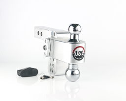 Weigh Safe 180 Hitch - Drop Hitch w/Chrome Combo Ball - 4" Drop for 2" Shank CTB4-2, view 6