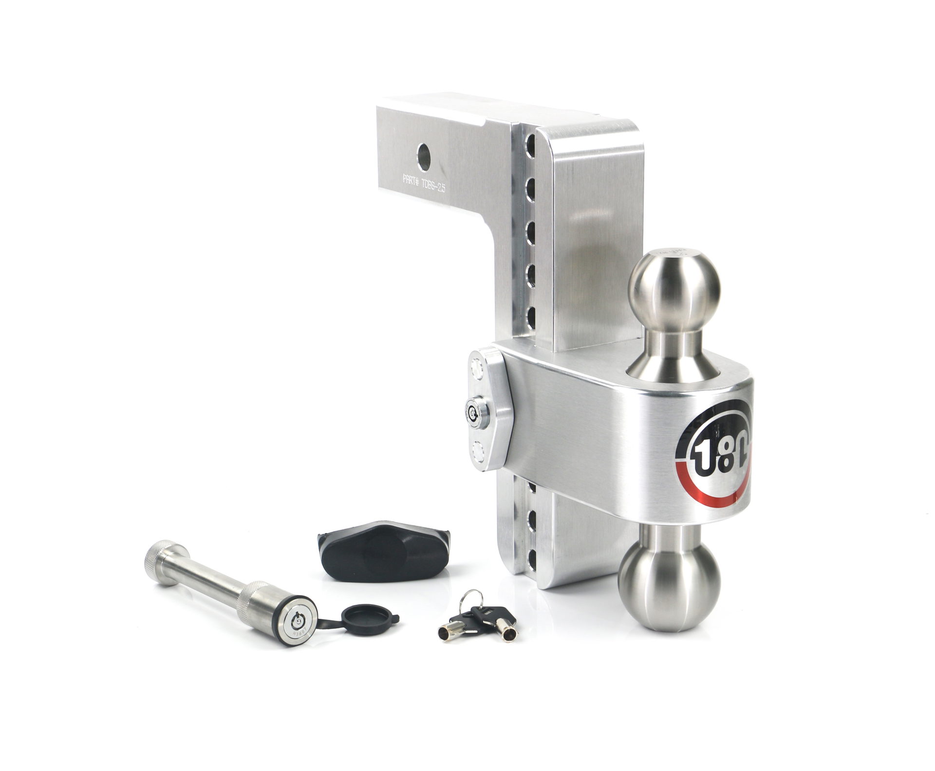 Weigh Safe Weigh Safe 180 Hitch - Drop Hitch w/SS Combo Ball -  8" Drop for 2.5" Shank w/Hitch Pin LTB8-2.5-KA