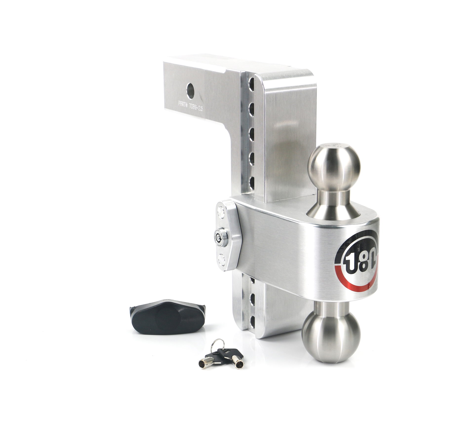 Weigh Safe 180 Hitch - Drop Hitch w/SS Combo Ball - 8" Drop for 2.5" Shank LTB8-2.5: Ball Mounts & Hitch Balls