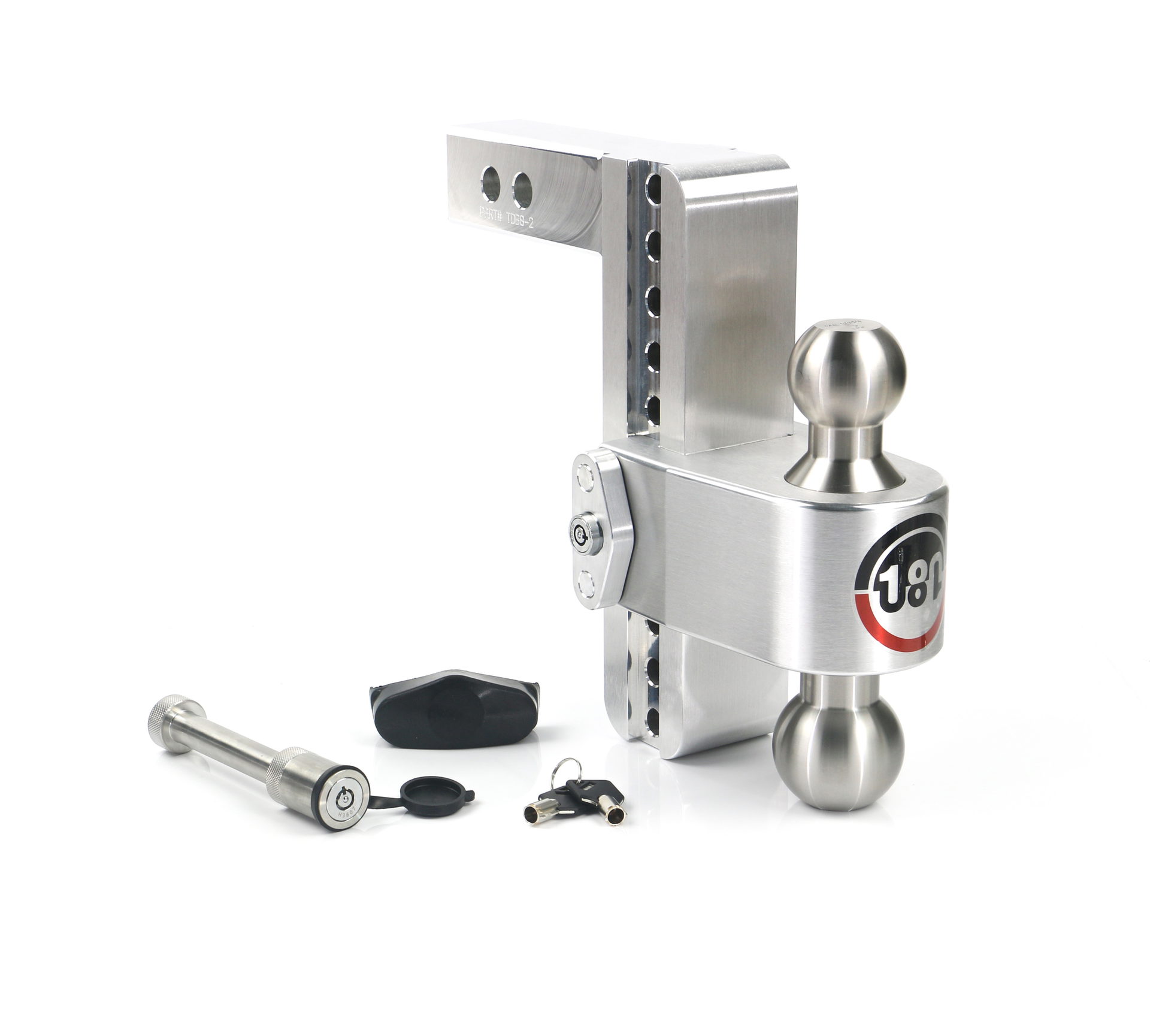 Weigh Safe Weigh Safe 180 Hitch - Drop Hitch w/SS Combo Ball -  8" Drop 2" Shank w/Hitch Pin LTB8-2-KA