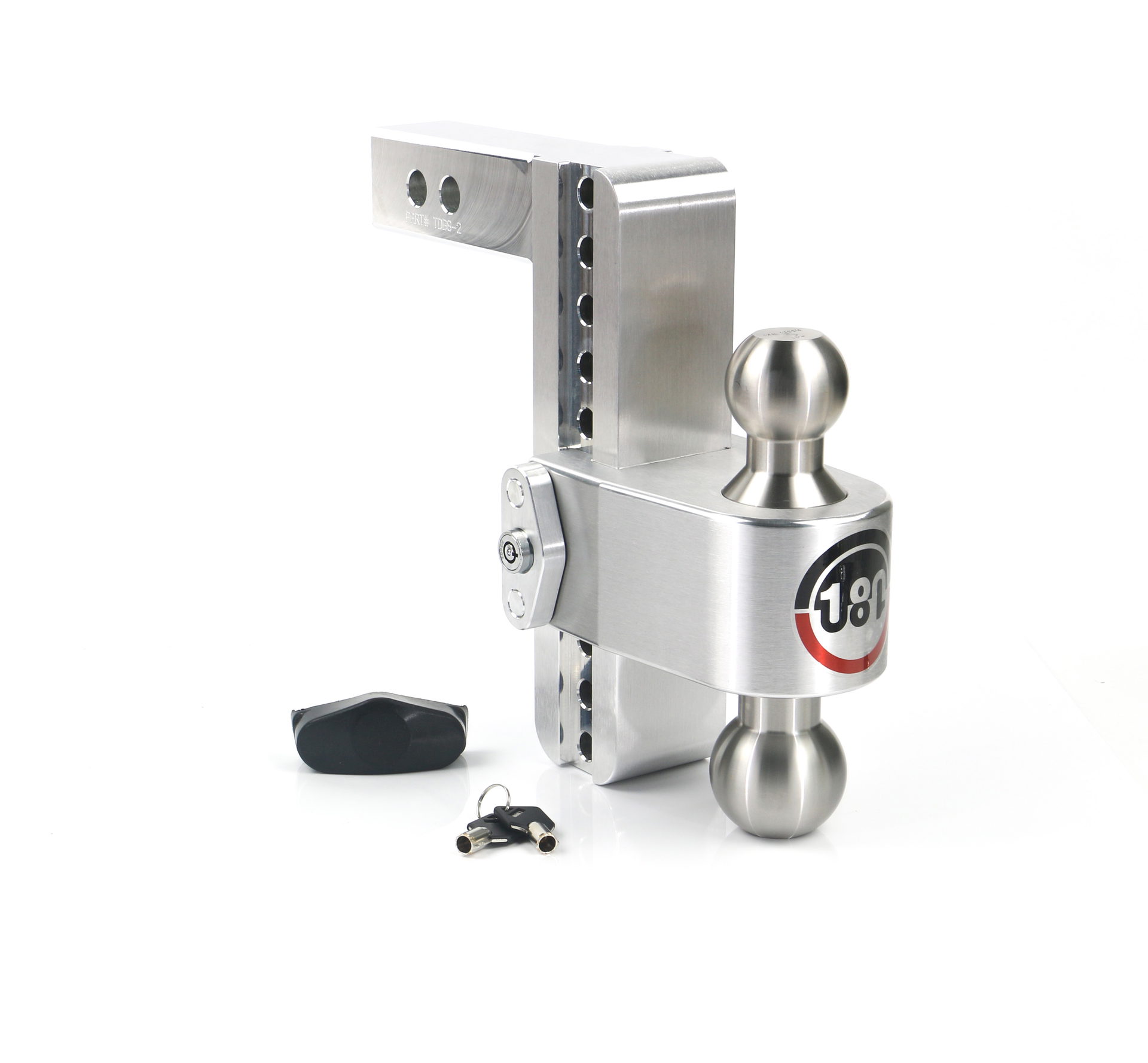 Weigh Safe 180 Hitch - Drop Hitch w/SS Combo Ball - 8" Drop for 2" Shank LTB8-2: Ball Mounts & Hitch Balls