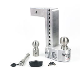 Weigh Safe Adjustable Drop Hitch - 10" Drop for 2.5" Shank w/Hitch Lock Pin WS10-2.5-KA