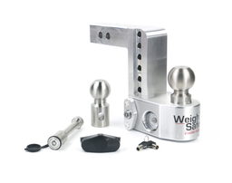 Weigh Safe Adjustable Drop Hitch - 6" Drop for 2" Shank w/Hitch Lock Pin WS6-2-KA