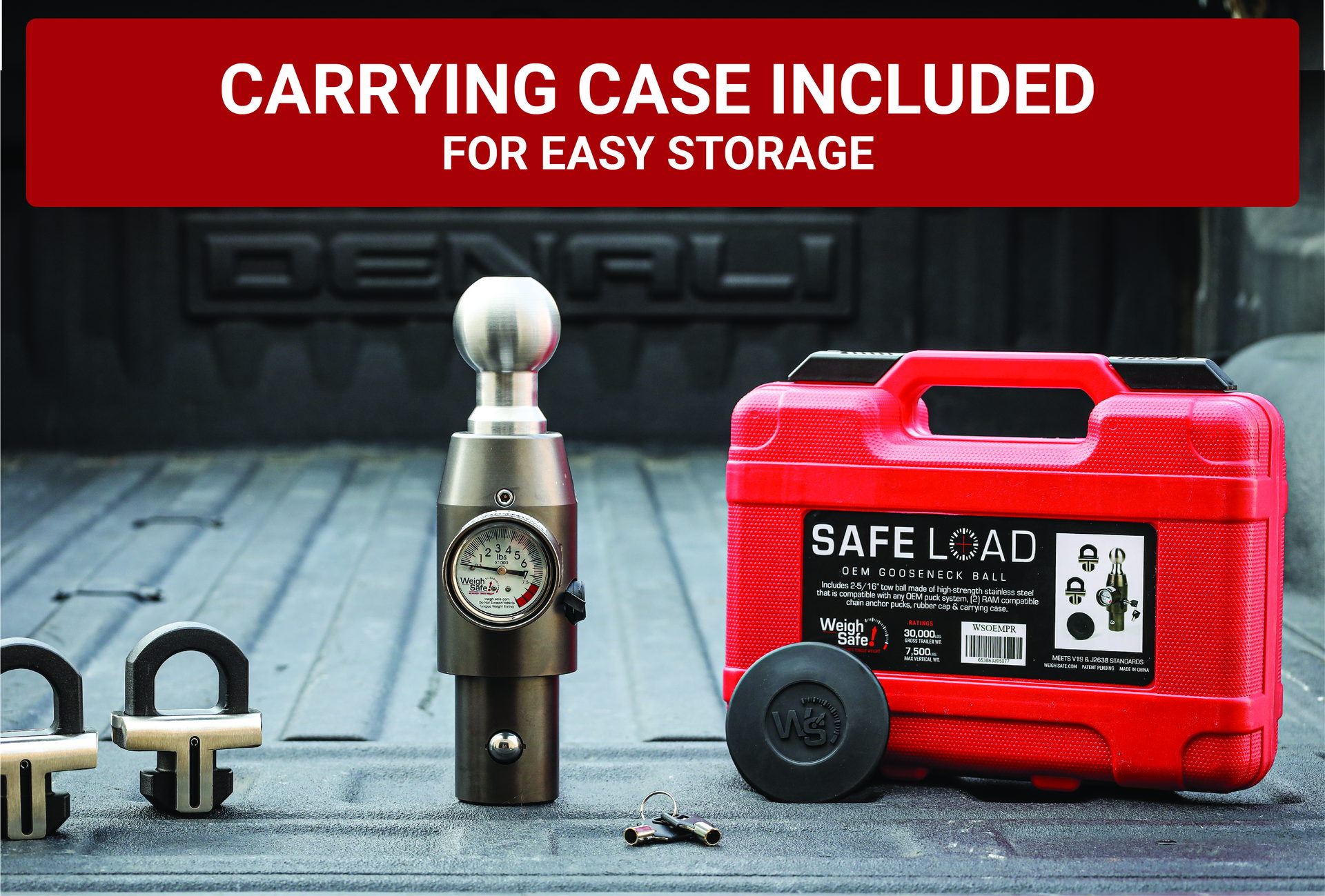 Weigh Safe Weigh Safe Safe Load OEM Gooseneck Ball w/ Universal Pucks WSOEMPU